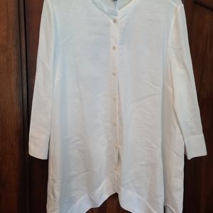 The Limited white linen shirt size large